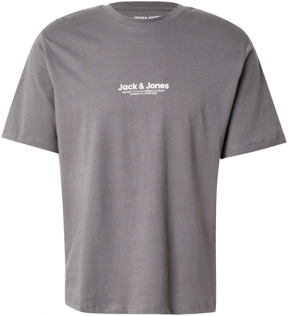 JACK & JONES Tričko 'JWHVESTERBRO'  tmavosivá