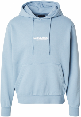 JACK & JONES Mikina 'JWHVESTERBRO'  modrosivá / biela