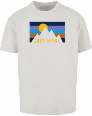 Just Rhyse Tričko 'Mountainside'  modrá / námornícka modrá / žltá / sivá
