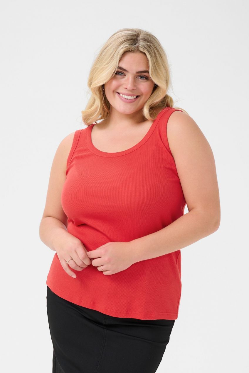 KAFFE CURVE Top 'KCCarina'  červená