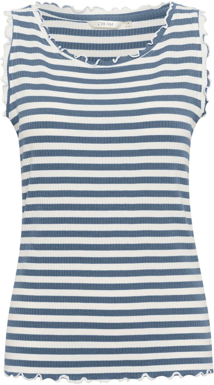 Cream Top 'CRRibba'  nebesky modrá / šedobiela