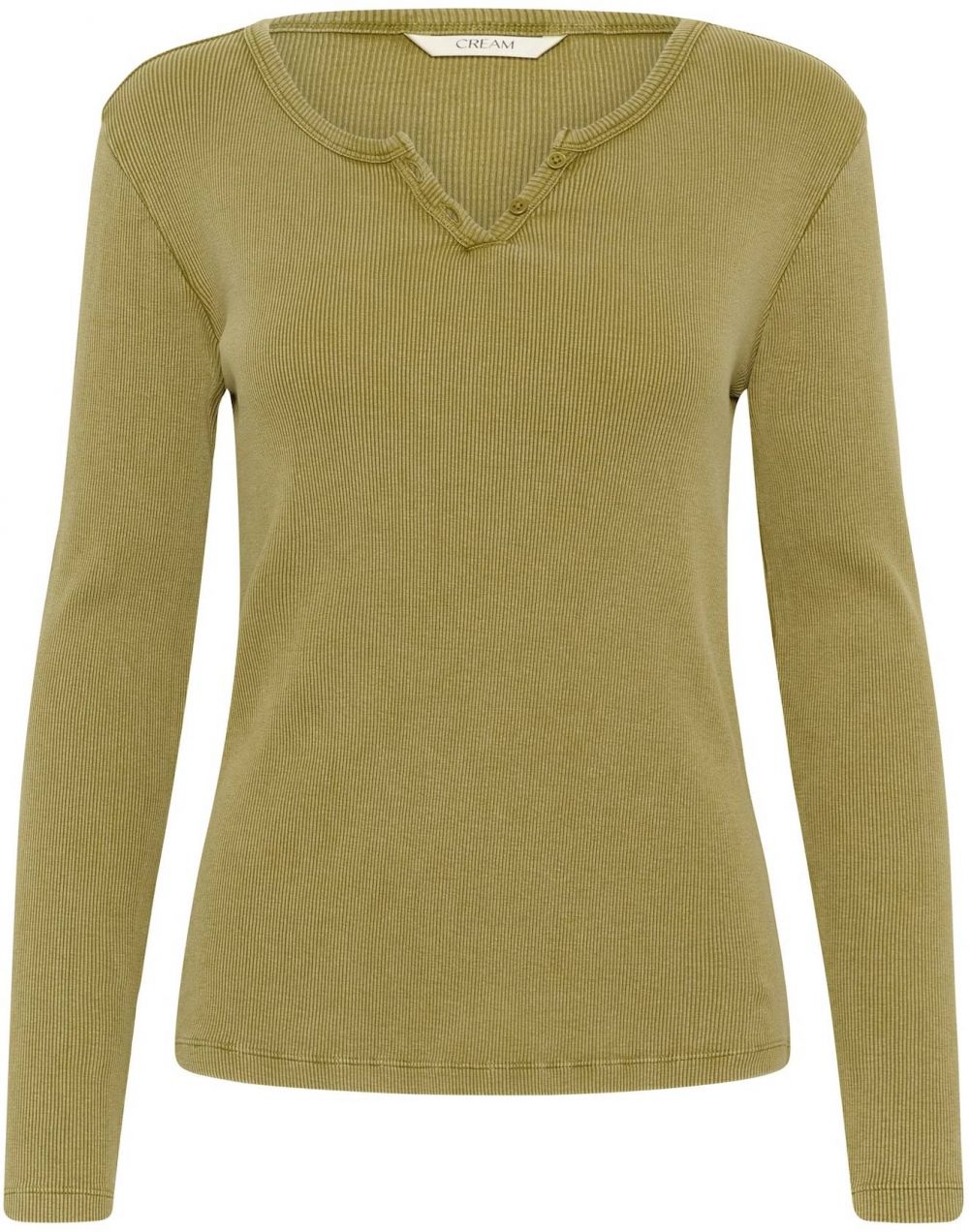 Cream Tričko 'CRTalia'  trstinová