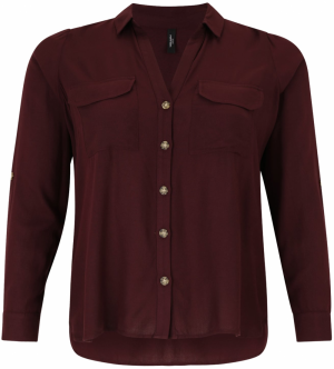 Vero Moda Curve Blúzka 'VMBumpy'  vínovo červená