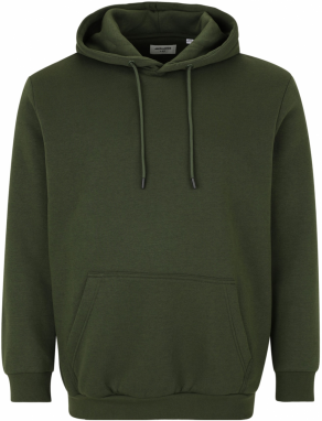 Jack & Jones Plus Mikina 'JJEBRADLEY'  tmavozelená
