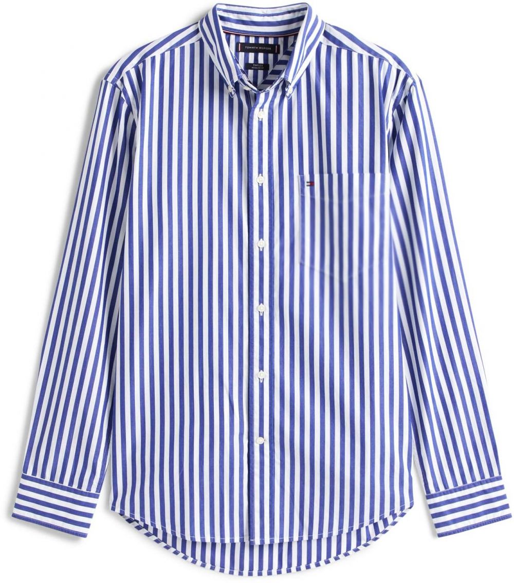TOMMY HILFIGER Košeľa 'FLEX'  modrá / biela