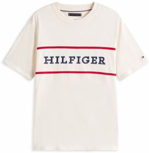 TOMMY HILFIGER Tričko 'AMERICANA'  tmavomodrá / červená / šedobiela