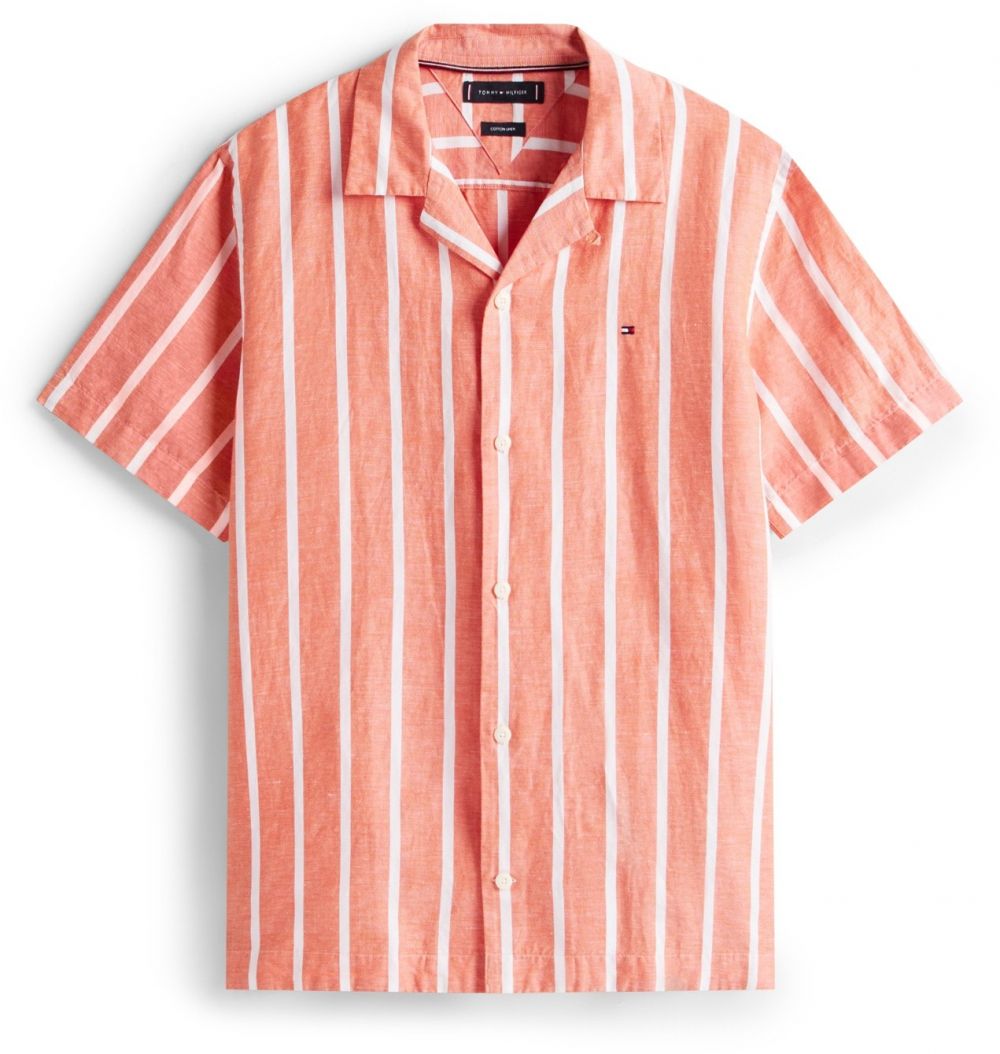 TOMMY HILFIGER Košeľa  lososová / biela