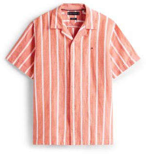TOMMY HILFIGER Košeľa  lososová / biela