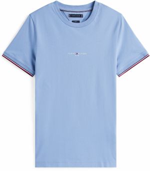TOMMY HILFIGER Tričko  modrosivá / brusnicová / čierna / biela