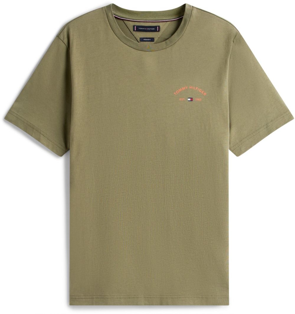 TOMMY HILFIGER Tričko 'HOTEL'  námornícka modrá / olivová / svetlozelená / koralová
