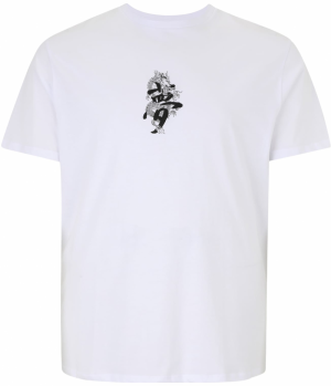 Jack & Jones Plus Tričko 'JJMIKO'  čierna / biela