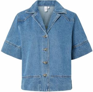 YAS Blúzka 'YASCECI'  modrá denim
