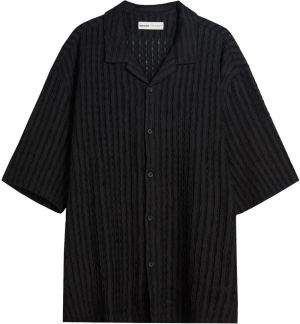 Bershka Košeľa  čierna