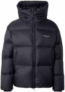 ARMANI EXCHANGE Zimná bunda  čierna / biela
