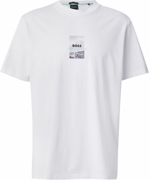 BOSS Tričko  svetlomodrá / sivá / čierna / biela