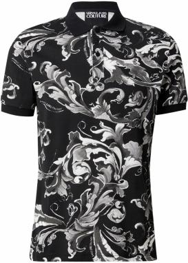 Versace Jeans Couture Tričko  sivá / čierna / biela