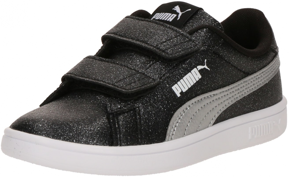 PUMA Tenisky  čierna / strieborná