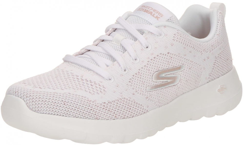 SKECHERS Nízke tenisky 'GO WALK JOY - VIOLET'  svetlohnedá / biela melírovaná