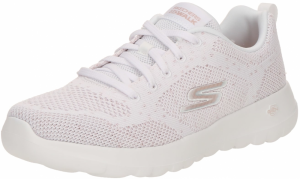 SKECHERS Nízke tenisky 'GO WALK JOY - VIOLET'  svetlohnedá / biela melírovaná