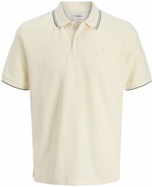 JACK & JONES Tričko 'JJEAustin'  jedľová / biela ako vlna