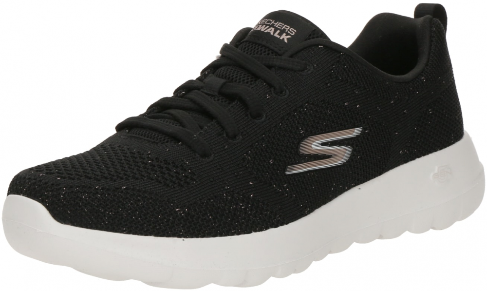 SKECHERS Nízke tenisky 'GO WALK JOY - VIOLET'  tmavošedá / čierna