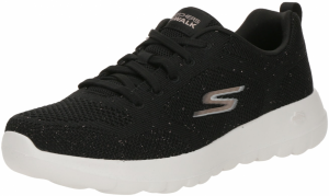 SKECHERS Nízke tenisky 'GO WALK JOY - VIOLET'  tmavošedá / čierna