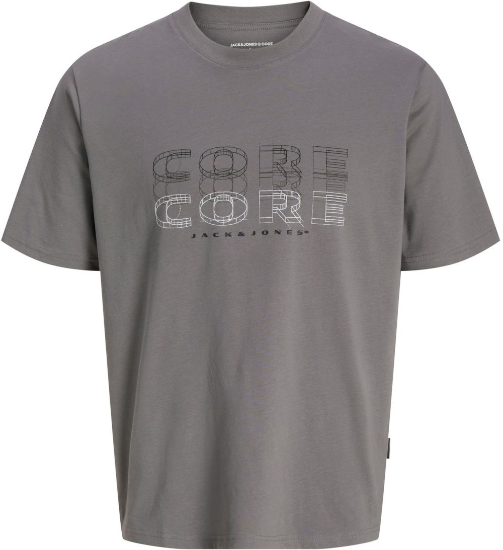 JACK & JONES Tričko 'JCOFUSION'  tmavosivá / čierna / biela