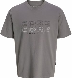 JACK & JONES Tričko 'JCOFUSION'  tmavosivá / čierna / biela