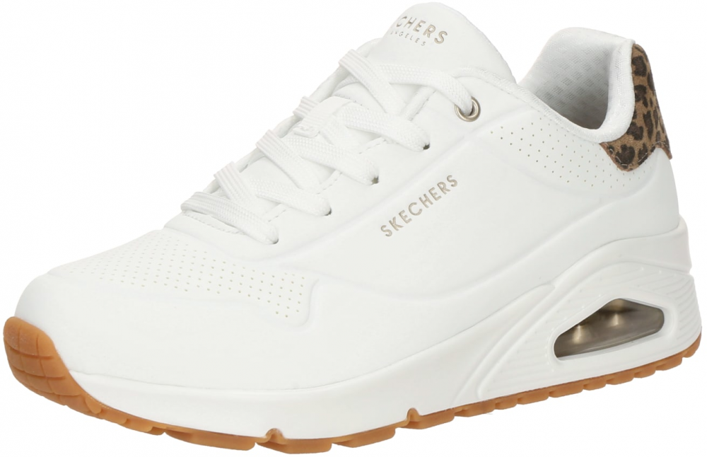 SKECHERS Nízke tenisky 'UNO'  hnedá / zlatá / čierna / biela