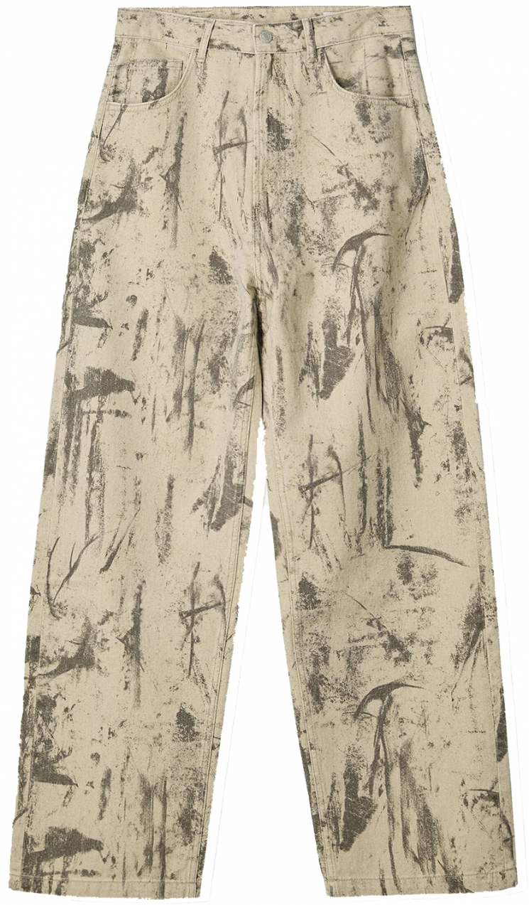 Bershka Džínsy  tmavosivá / kaki