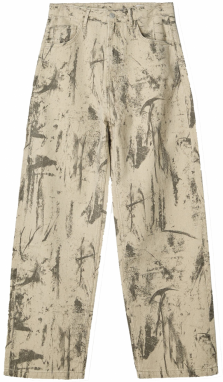 Bershka Džínsy  tmavosivá / kaki