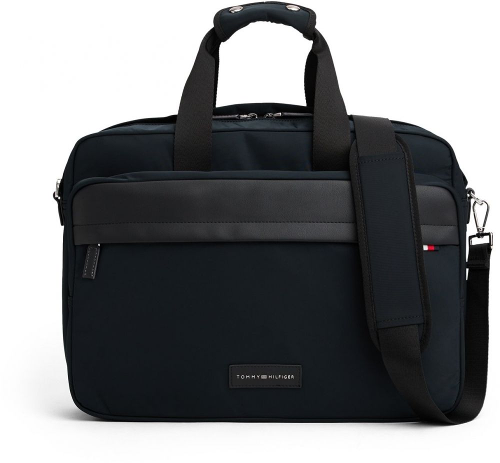TOMMY HILFIGER Taška na notebook  tmavomodrá / čierna