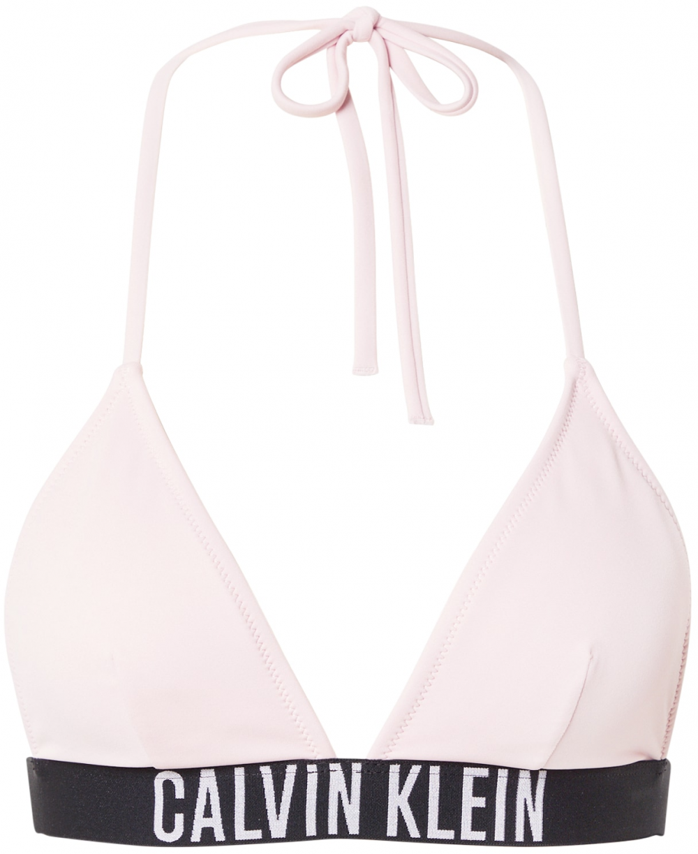 Calvin Klein Swimwear Bikinový top 'Intense Power'  pastelovo ružová / čierna / biela