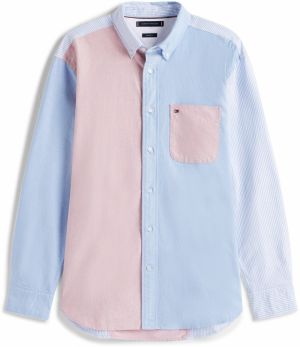 TOMMY HILFIGER Košeľa  modrá / ružová / biela