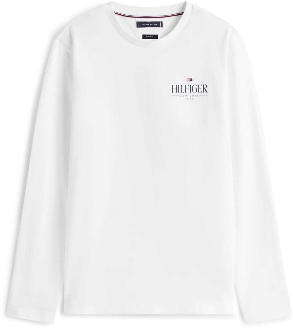 TOMMY HILFIGER Tričko  tmavomodrá / červená / biela