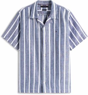 TOMMY HILFIGER Košeľa  modrá denim / biela