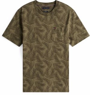 TOMMY HILFIGER Tričko  tmavohnedá / kaki