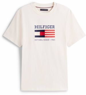 TOMMY HILFIGER Tričko 'AMERICANA'  námornícka modrá / svetložltá / červená
