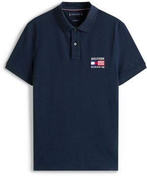 TOMMY HILFIGER Tričko  námornícka modrá / tmavozelená / svetločervená / biela