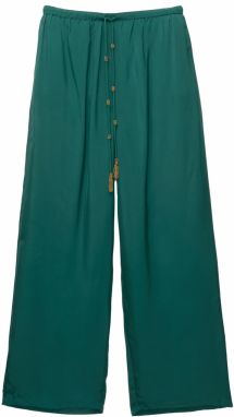 Pull&Bear Nohavice  tmavozelená
