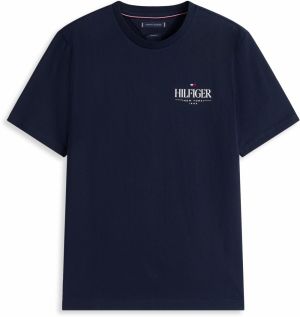 TOMMY HILFIGER Tričko  tmavomodrá / biela