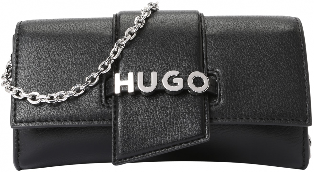 HUGO Listová kabelka 'Mel 2.0'  čierna / strieborná