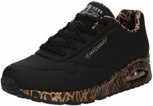 SKECHERS Nízke tenisky 'UNO - LOVING LOVE'  brokátová / čierna