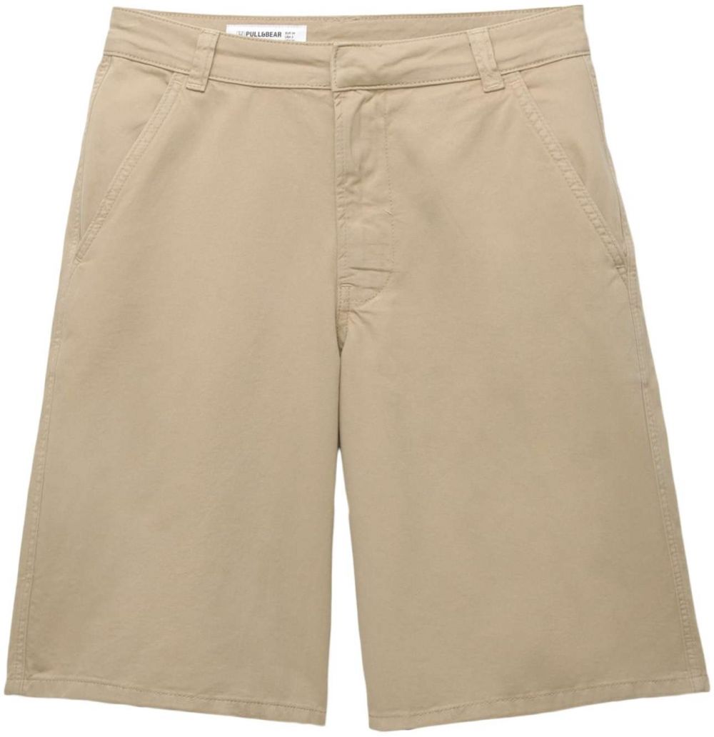 Pull&Bear Chino nohavice  tmavobéžová