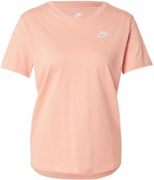 Nike Sportswear Tričko 'Club Essential'  broskyňová / biela