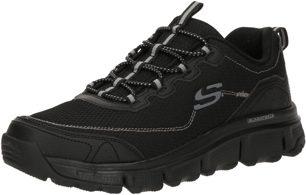SKECHERS Nízke tenisky 'SUMMITS AT - TRIPLE BRIDGES'  svetlosivá / čierna