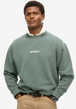 Superdry Mikina  zelená / biela