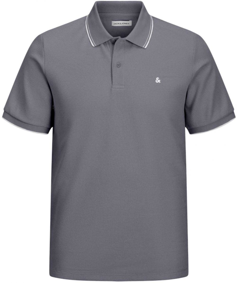 JACK & JONES Tričko 'JJEAustin'  tmavosivá / biela