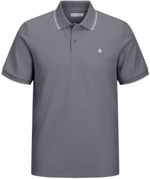 JACK & JONES Tričko 'JJEAustin'  tmavosivá / biela