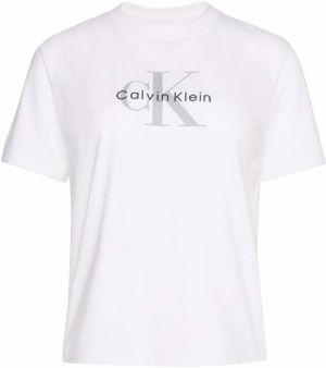 Calvin Klein Jeans Tričko  sivá / biela